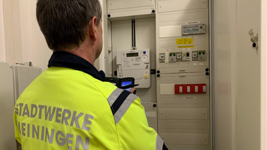 Zählerablesung durch die Stadtwerke Meiningen, Foto von Stadtwerke Meiningen