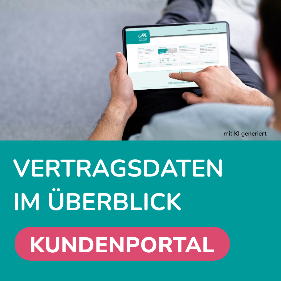 Zum Kundenportal der Stadtwerke Meiningen, Foto von Canva mit KI generiert